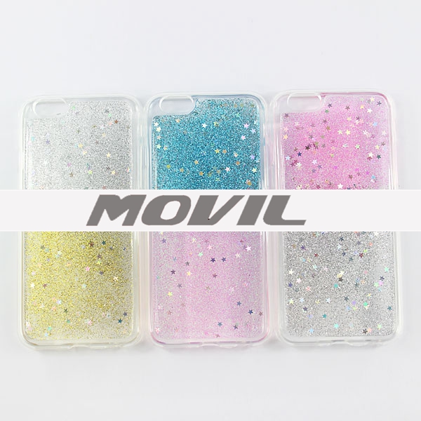 NP-2485 Epoxy Brillo Bling Auave TPU Funda para Apple iPhone 6-11